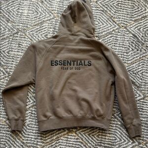 Essentials Fear of God Brown Hoodie Sz XS